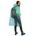 thumbnail image 4 of Waterproof Disposable Rain Ponchos - Thick Emergency Raincoat with Hood for Adults - Packable Travel Rain Jacket for Ocean Park, Hiking, Weddings (43.31" x 23.62") - Bulk Family Pack, 4 of 9