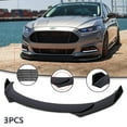 thumbnail image 1 of Xotic Tech Front Bumper Lip Chin Spoiler Splitter Diffuser Protector Guard Car Front Body Kit Universal Fit For Most Cars (Gloss Black) 3pcs, 1 of 8