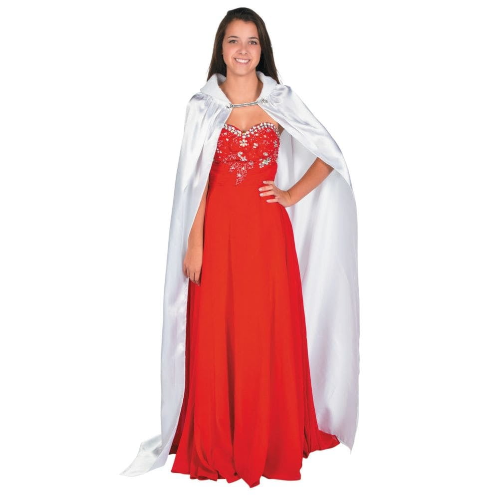 White Satin Royalty Robe Apparel Accessories 1 Piece