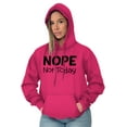 thumbnail image 4 of Nope Not Today Tomorrow Sarcastic Unisex Plus Fleece Graphic Hoodie Brisco Brands 3X, 4 of 5