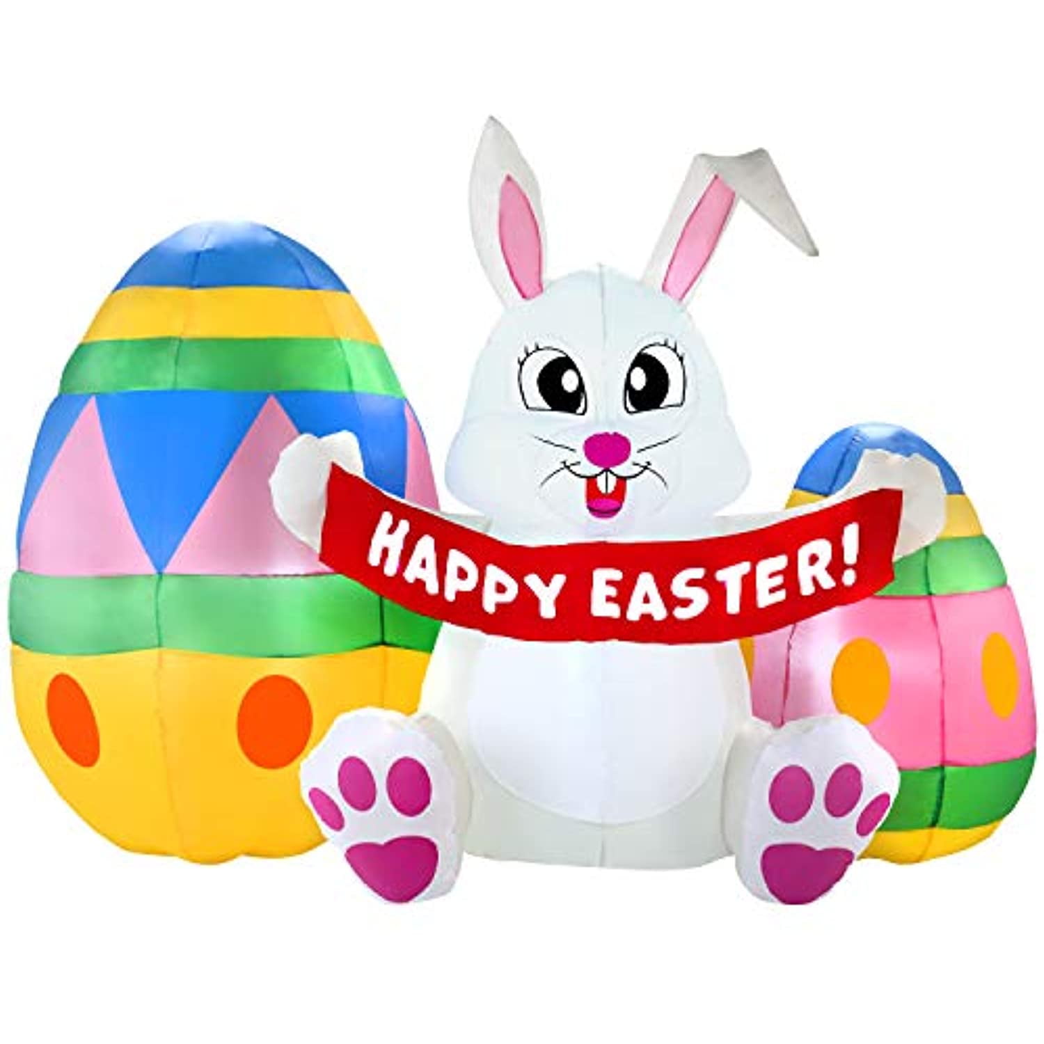 Joiedomi Easter Inflatable Decoration 6 FT Inflatable Easter Bunny