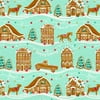 The Pioneer Woman 21" x 18" Cotton Gingerbread Village Precut Sewing & Craft Fabric