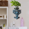 thumbnail image 1 of Estante flotante decorativo de resina, estatua, figura de ángel para dormitorio, escultura de pared, organizador para guardería, baño, libros, oficina Azul, 1 of 8