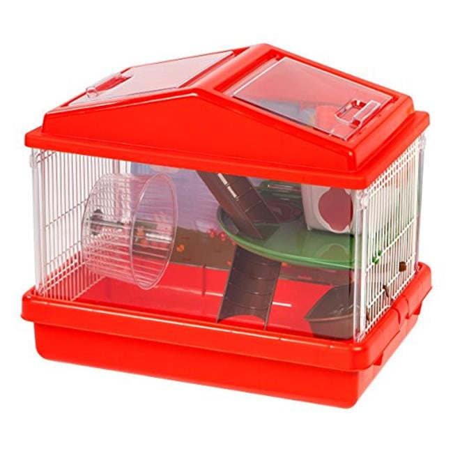 YML AH810RD 2 Level Hamster Cage, Red