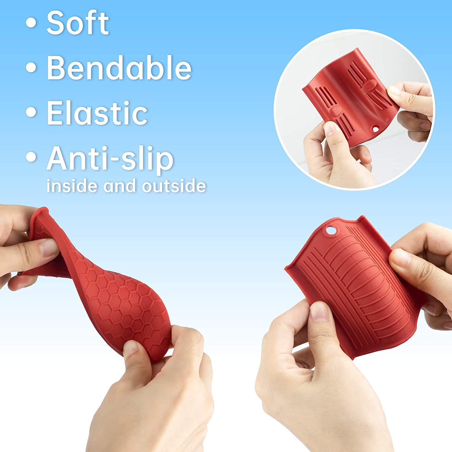 3 Pack Pot Holders Cover, Silicone Hot Handle Holder, Non Slip Pot Holder Sleeves for Cast Iron Skillets