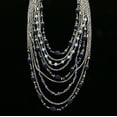 thumbnail image 5 of Erica Lyons Velvet Gift Bagged Layered-Necklace Silver-Tone/Blue, 5 of 7