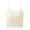 Beige Tank Tops, variant on Women Tank Tops Elegant Solid Color O-Neck Camisole Built In Cups Seamless Back Design Lightweight Layering Tops Summer Sleeveless Without Restrictive Padding Vacation Female Camis