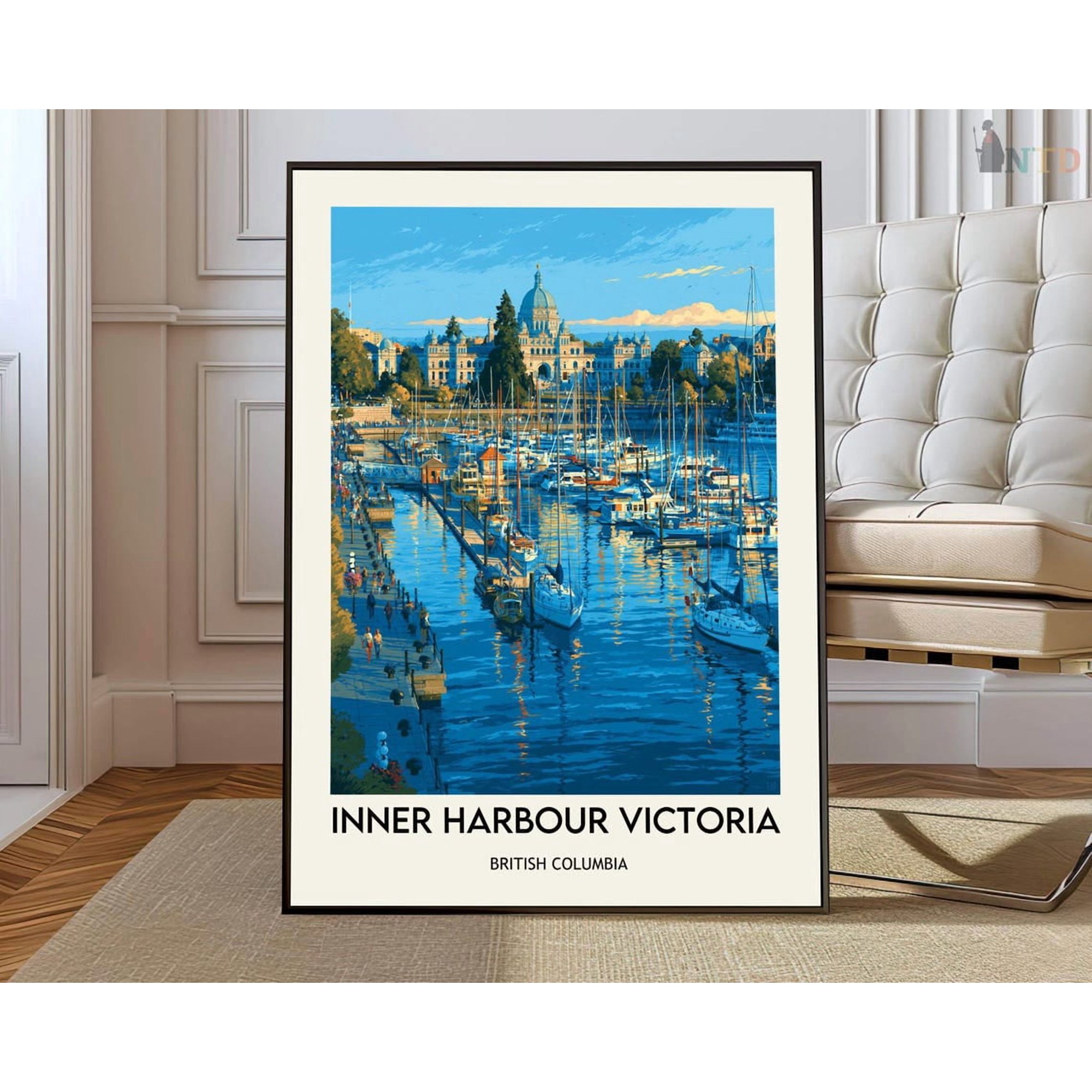 Victoria Inner Harbour Poster, Parliament And Empress Hotel Wall Art