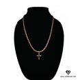 thumbnail image 1 of Collar de oro de 14 quilates con colgante de crucifijo , el mejor regalo unisex para madre, padre, novia, novio, ella, él, collar de cadena de cuerda de 14 quilates de Aria Jeweler Daily, 1 of 5