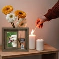 thumbnail image 6 of 1 Set 1Pc Double Sided Wooden Rotating Photo Frames with 1Pc Rectangle Velvet Pouches and 1Pc Column Mini Stainless Steel Urn Paw Print 210x230x15mm, 6 of 9