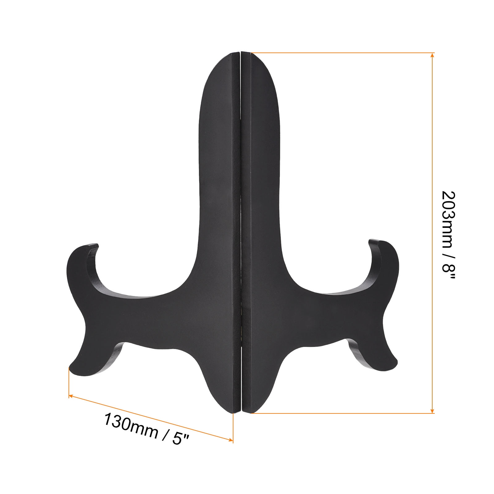 Uxcell 8" Easel Plate Holder, Wooden Folding Display Stand Black for Picture Frame 3 Pack