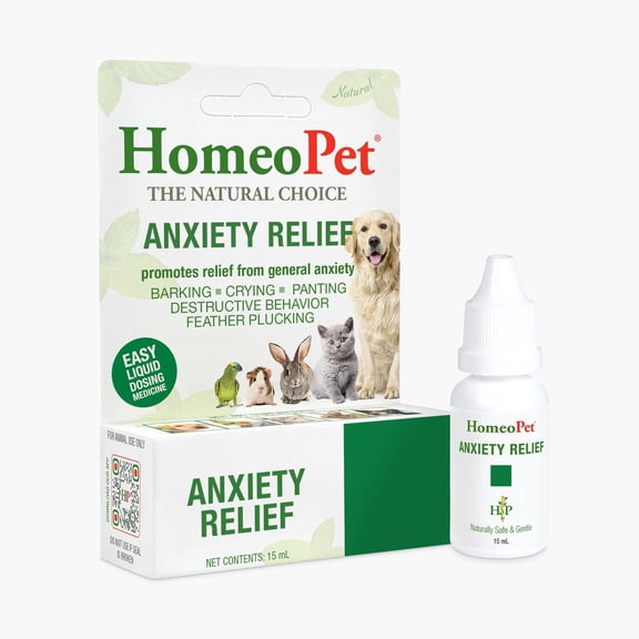 HomeoPet ANXIETY RELIEF Calming Support Drops for Pets, 15 mL