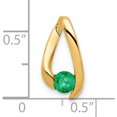thumbnail image 3 of 14K Yellow Gold 4mm Emerald Pendant (17 X 8) Made In United States xp948e, 3 of 5