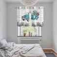 thumbnail image 6 of 2 Panels Kitchen Tier Curtains 39 Inch Length, Summer Tropical Plants Grommets Window Treatment Curtain, Farmhouse Truck Cactus Wooden Thermal Curtains Drapes for Living Room/Bathroom, 6 of 9