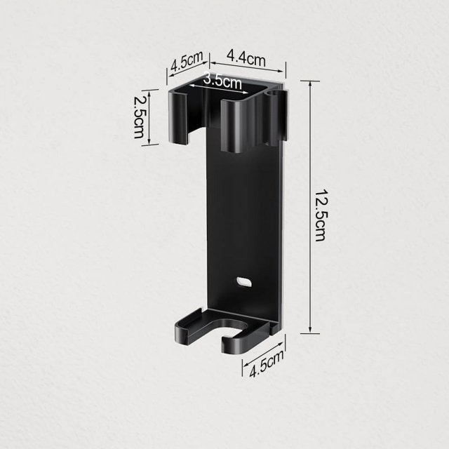 Soporte para herramientas de cabello para baño, soporte para alisador de aluminio espacial, sin perforación, soporte para rizador de pelo, ranura para gestión de cables integrada