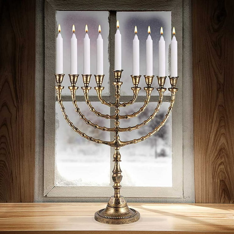 新品未開封　ZION　HANDMADE CANDLE [Memuro Sky] Zion Judaica Extra Large Traditional Chanukah Menorah