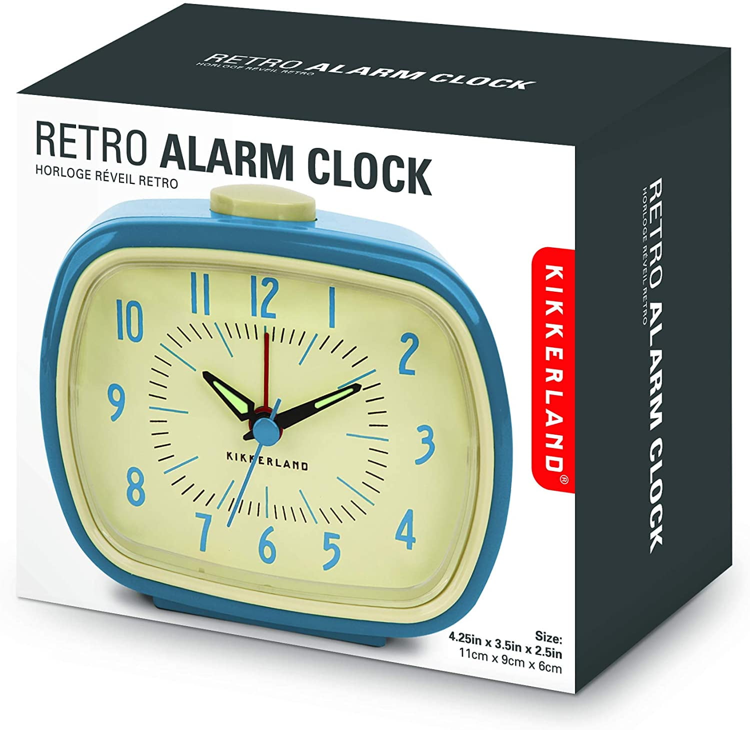 Kikkerland Retro Alarm Clock, Blue Walmart Canada