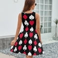thumbnail image 6 of Playing Card Suits Inverted Dress Fashion Beach Long Dresses Female Party Printed Sundress, 6 of 7