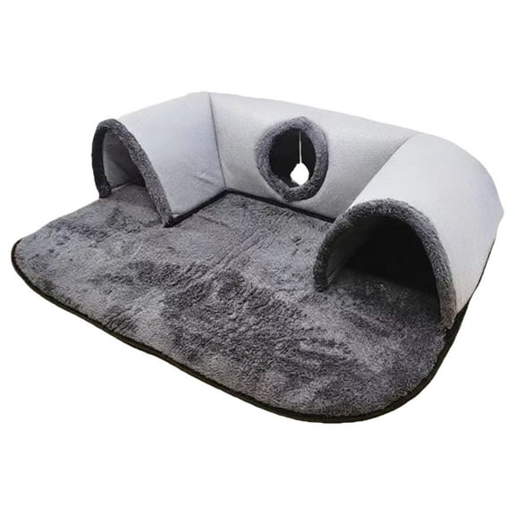 Polyester Cats Exploration Tunnel Flexible U Shape Structure Space Saving Foldable Shelter House For Pet Indoor Engaging