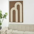 thumbnail image 3 of 33" x 49" Abstract Framed Wall Art with Overlapping Tan Ribbed Arches, by DecMode, 3 of 14
