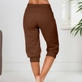 thumbnail image 3 of SIYUDAN Womens Trousers Women Pants Casual Brown Adult Pants Women Loose Pants Wide Leg Cargo Pants For Women Women Fall Pants, 3 of 5