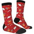 thumbnail image 2 of Colorful Unisex Novelty Pattern Crew Socks Calf Length Athletic Socks for Men Women, 2 of 8