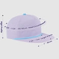 thumbnail image 2 of TOPTIE 5-Panel Rope Snapback Baseball Cap, Adjustable Flat Brim Hat, Quick Dry Soft Top Cap for Men Women Outdoor - Light Purple/Light Blue, 2 of 7