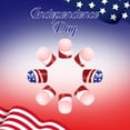 thumbnail image 6 of 4th Of July Independence Day French Tip Press-On Nails, Almond,Red White Blue, Short, 24 Count,C, 6 of 10