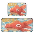 thumbnail image 2 of Kitchen Floor Mat 2 Sets Carpet Floor Mat Kitchen Mat Bathroom Mat Living Room Mat Bedroom Mat Absorbent Delicate Fabric No Ball Red Carp, 2 of 7