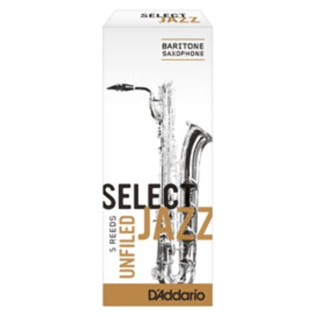 D'Addario Select Jazz Baritone Saxophone Unfiled Reeds - 5 Per Box