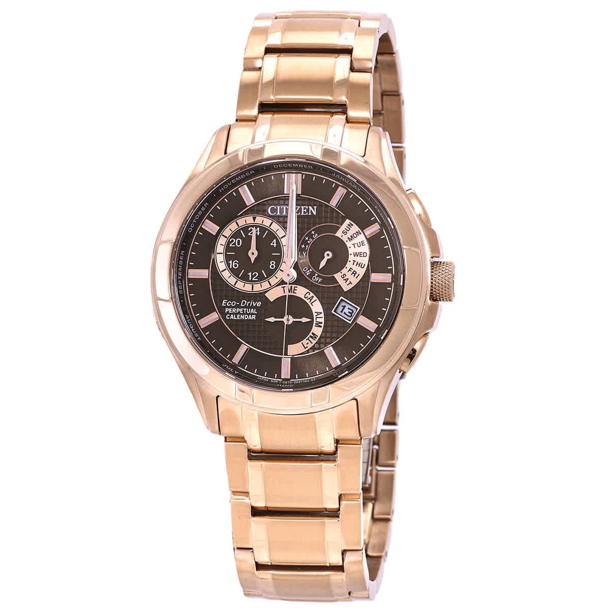 Citizen Men's Tsuki-yomi A-T Super Titanium Red Dial Watch BY1018