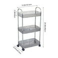 thumbnail image 4 of Storage Cart under $5! CQCYD 3 Tier Rolling Storage Cart, Kitchen Bathroom Organizer, Transparent Mobile Utility Trolley, Floor Standing Shelf Rack, 4 of 9