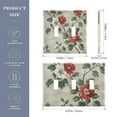 thumbnail image 2 of Yayeee Toggle Light Switch Wall Plate 2-Gang 4.56"x4.48" Decorative Outlet Cover, Red Floral Pattern, 2 of 7