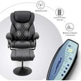 thumbnail image 3 of MCombo Massage Recliner Chair with Ottoman for Living Room, Swivel Recling Chair Faux Leather, 4901 (Black), 3 of 9