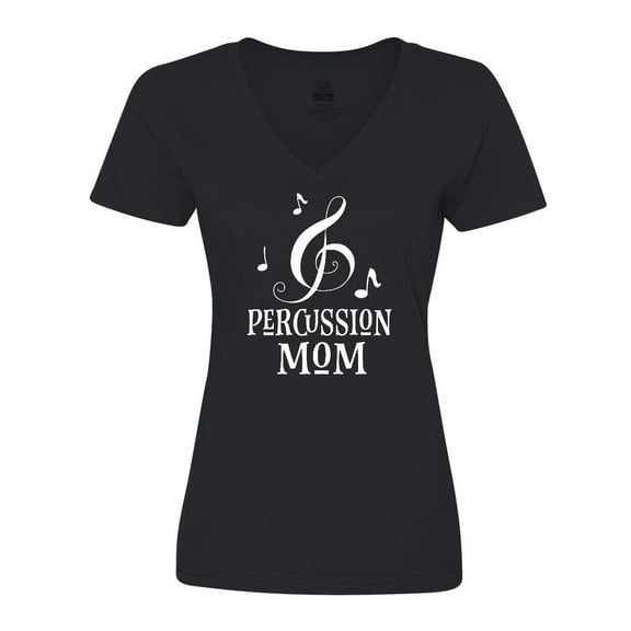 Inktastic Percussion Mom Marching Band Drumline Gift Women's V-Neck T-Shirt