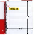 thumbnail image 5 of Five Star® Clip 'N Store Wire-Bound Notebook, 8-1/2" x 11", 1-Subject, College Ruled, 100 Sheets, Fire Red, 5 of 6