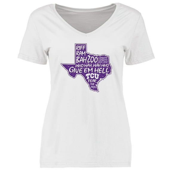 Women's White TCU Horned Frogs Who Wah T-Shirt
