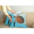thumbnail image 2 of Ambesonne Turtle Throw Pillow Cover 2 Pack, Sea Animal Caribbean, 20", Turquoise Cinnamon, 2 of 7