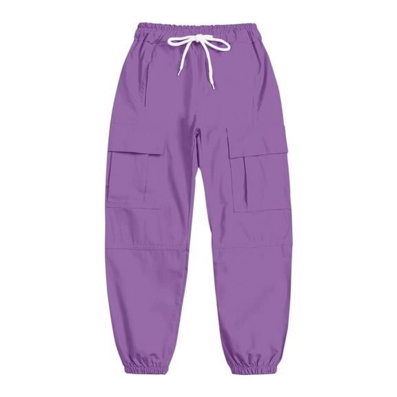 KEXE Girls Khaki Pants Pants For Girls 12-14 Girls Cargo Pants Wide Leg Streetwear Kids Pants With Pockets Trendy Jogger Trousers 13-14 Years