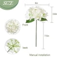 thumbnail image 3 of 50 PCS Artificial Hydrangea Flowers Silk Hydrangea Heads for Wedding, 3 of 9