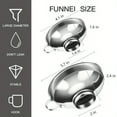 thumbnail image 3 of Bamboohart 2 PCS Canning Funnel for Wide and Regular Jars  Wide Mouth Funnel Stainless Steel Funnel for Kitchen Use  Metal Funnel Set for Transferring Liquid Power Jam Grains Dry & Wet In, 3 of 7