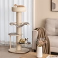 thumbnail image 4 of CHEERFUN Beige Cat Tree Cat Climbing Frame with Anti-Slip Pads for Multi-Level Cat Play, 4 of 10