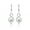 Silver F, variant on Women's Earrings Zirconia Twisted 8 Letter Zirconia Dangle Silver Plated Earrings Gifts for Women
