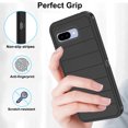 thumbnail image 4 of Asuwish Compatible with Google Pixel 9A Phone Case Hybrid Rugged Shockproof Hard Protective Drop Proof Full Body Heavy Duty Mobile Cell Cover for Pixel9A A9 5G Women Men Black, 4 of 6