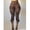 Multicolor-L, variant on Multicolor Leopard Print High Waist Capri Leggings With Bow Detail Stretch