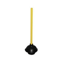 Toilet/Drain Plunger 20" Wood Handle, 6" dia