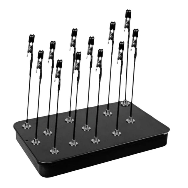 Base de soporte de pintura con 12 abrazaderas, pinzas de cocodrilo para pintar modelos de bricolaje Negro