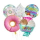 thumbnail image 2 of Globos de helado, globos de feliz cumpleaños, globos de aluminio con forma de dona de feliz cumpleaños Donut Rosa, 2 of 9