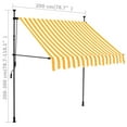 thumbnail image 2 of vidaXL Retractable Awning White and orange Polyester, Steel, 2 of 6