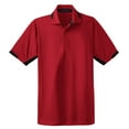 thumbnail image 5 of Port Authority K524 Mens Dry Zone Colorblock Ottoman Polo T-Shirt, Engine Red & Black - 3XL, 5 of 6